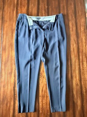 Trouvé Black Tailored Tapered Ankle Pants Size 12